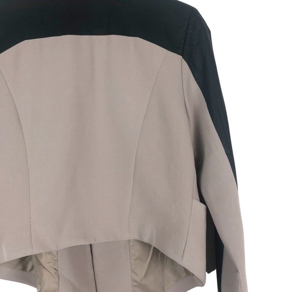 New with tag Bar III Women’s Blazer Faux Leather Trim Cardigan Jacket - Picture 11 of 16